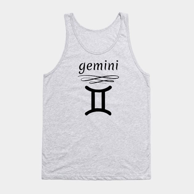 Gemini zodiac sign Tank Top by Iskapa